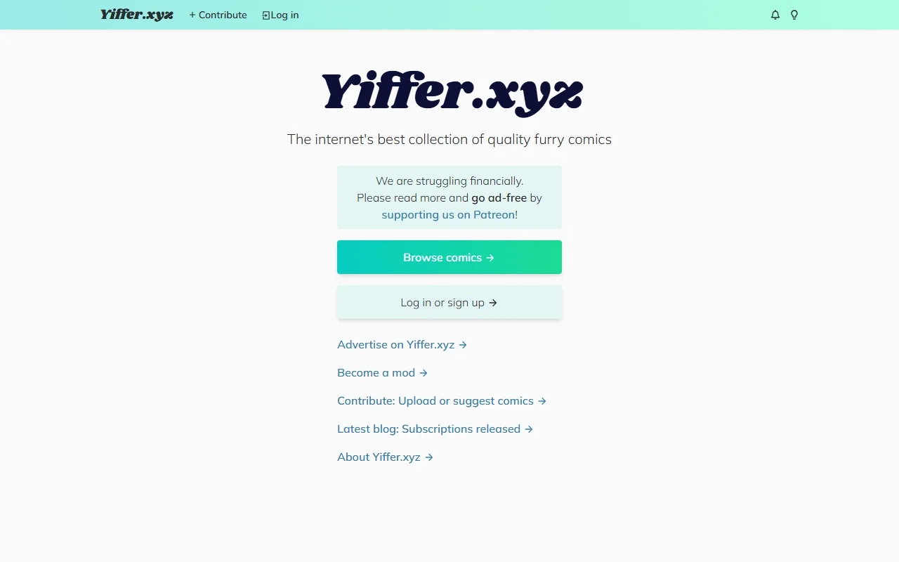 Screenshot of Yiffer